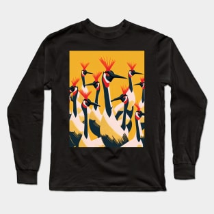 Red Crown Cranes Long Sleeve T-Shirt